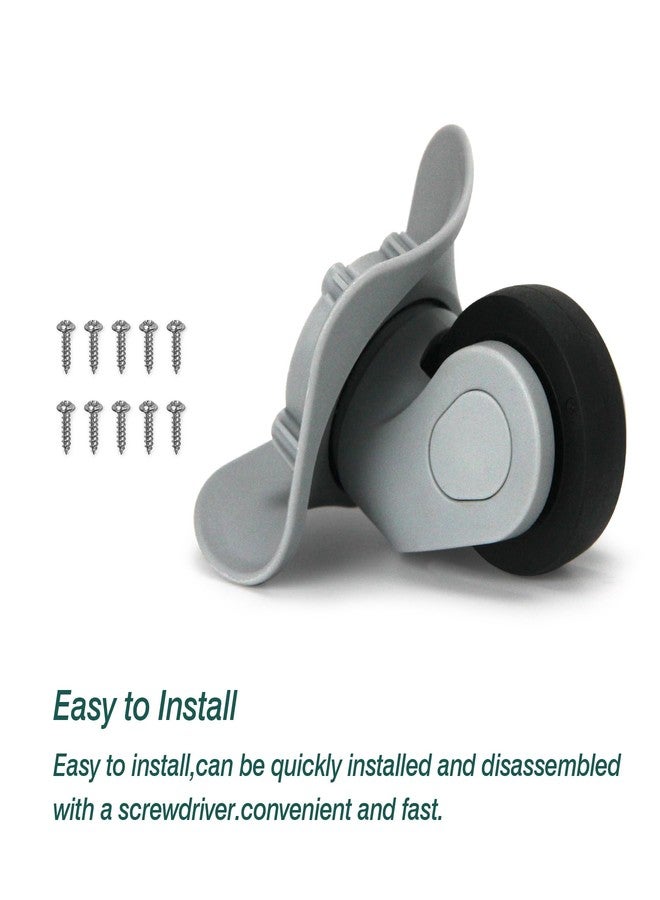 Ech.Apr Luggage Wheel Replacement - 1 Pair Quiet Suitcase Wheels, Caster Repair Parts for Travel Luggage and Spinner Suitcases, S-Grey - Image 5